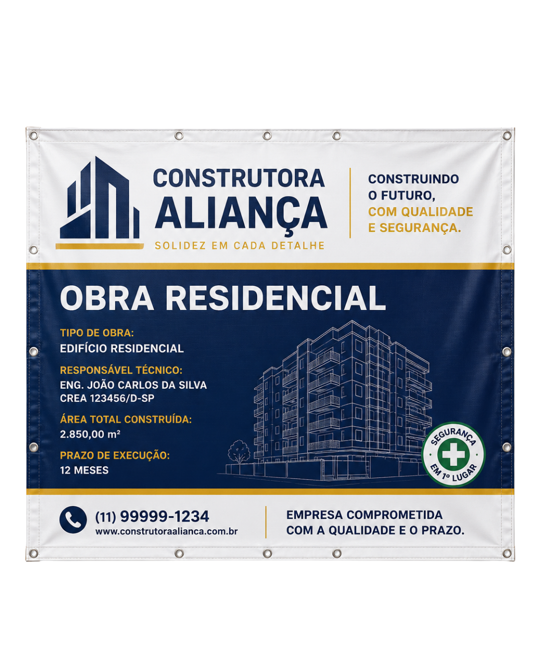 Banner e lona para obra